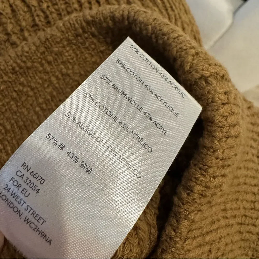 New Free People Logan Pass Knit Balloon Jogger Pants in Brown Size L
